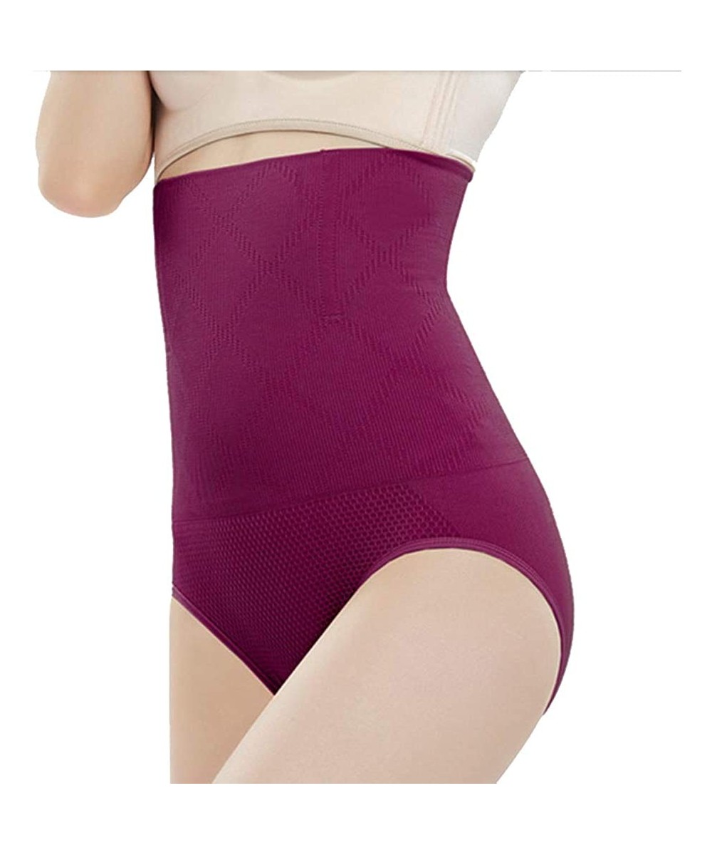 Shapewear Women Slimming High Waist Trainer Tummy Control Panties Comfortable Cotton Ladies Shapewear - Purple - CW193EES9IX