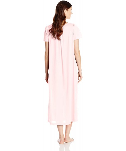 Nightgowns & Sleepshirts Women's Petals 53 Inch Short Flutter Sleeve Long Gown - Pink - CH114WXMCGD