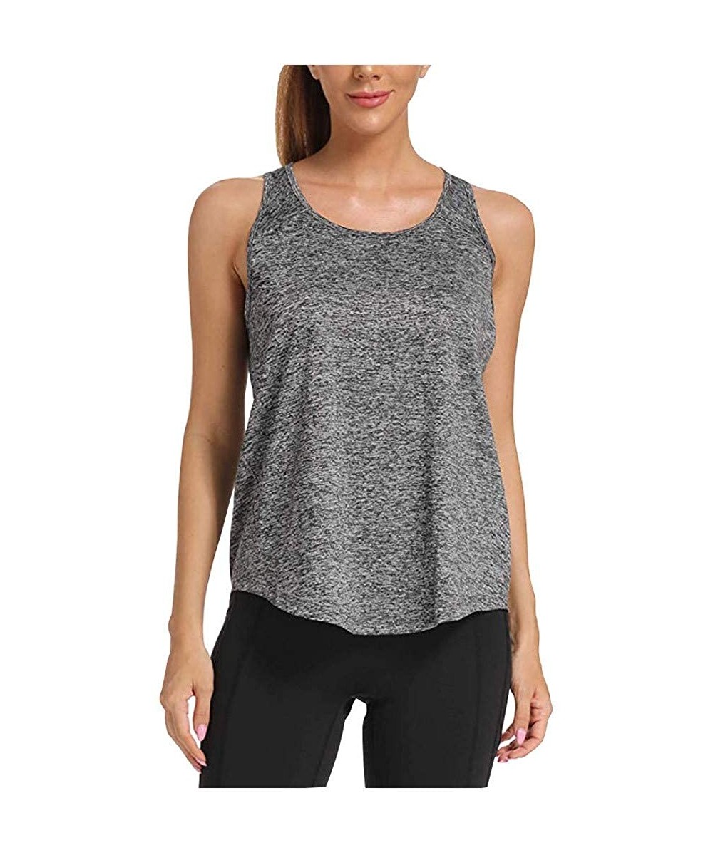 Baby Dolls & Chemises Womens Sexy Solid Breathable Sleeveless Off Shoulder Vest Shirt Blouse Tops - Gray - CL194RMMIWZ