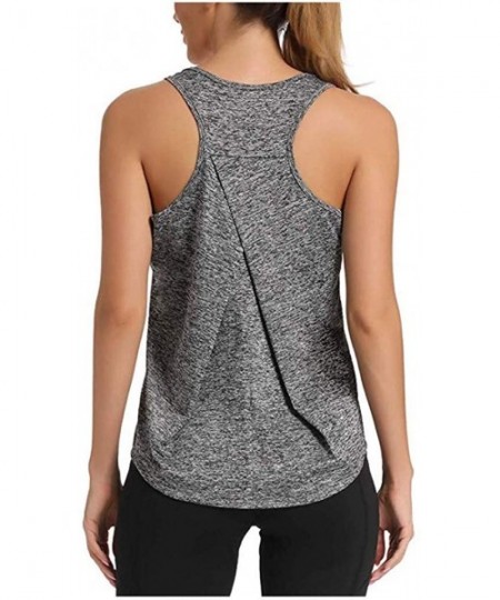 Baby Dolls & Chemises Womens Sexy Solid Breathable Sleeveless Off Shoulder Vest Shirt Blouse Tops - Gray - CL194RMMIWZ