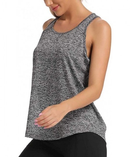 Baby Dolls & Chemises Womens Sexy Solid Breathable Sleeveless Off Shoulder Vest Shirt Blouse Tops - Gray - CL194RMMIWZ