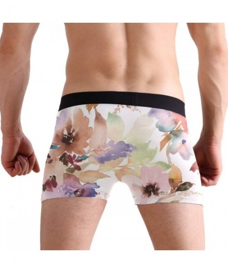 Boxer Briefs Men's Sexy Boxer Briefs Cattle Family On The Grass Print Stretch Bulge Pouch Underpants Underwear - Blush Pink T...