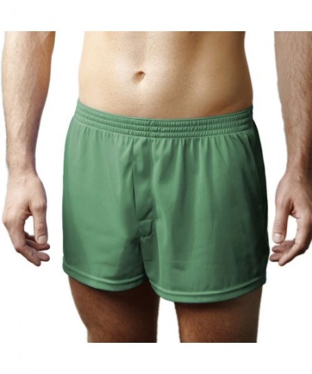 Boxers Men's Tricot Nylon Boxer Short - Green - C811C0IIOZ5