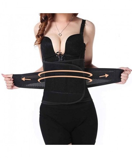 Shapewear Women Waist Trainer Belt Waist Trimmer Trimmer Slimming Body Shaper Hot Sweat Sports Girdles Workout Belt - Black -...