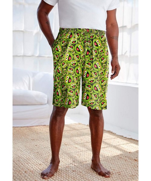 Sleep Bottoms Men's Big & Tall Pajama Lounge Shorts Pajama Bottoms - Retro Oscar Toss (0172) - CY19EQ3RHKN