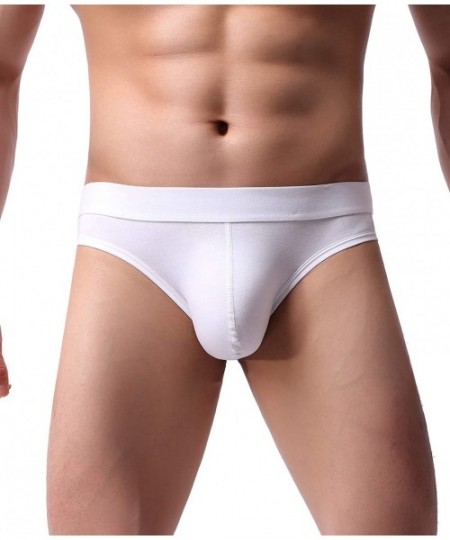 Briefs Men's Underwear Stretch Low Rise Multipack Cotton Classic Briefs - 1-pack White - CN18A7K2SRD