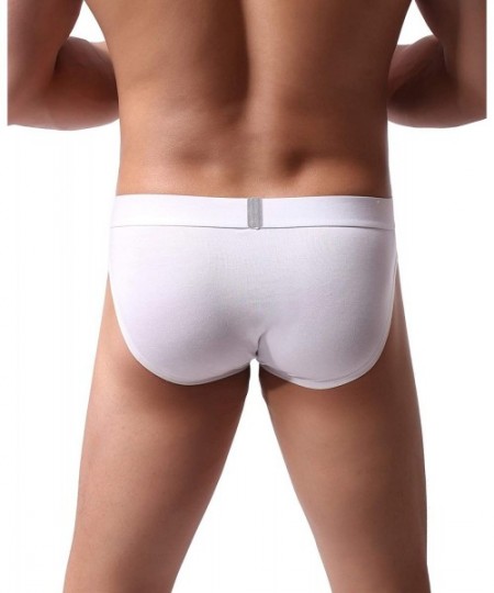 Briefs Men's Underwear Stretch Low Rise Multipack Cotton Classic Briefs - 1-pack White - CN18A7K2SRD