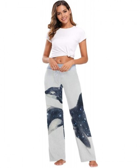 Bottoms Women's Fashion Yoga Pants Palazzo Casual Print Wide Leg Lounge Pants Comfy Casual Drawstring Long Pajama Pants - Wat...