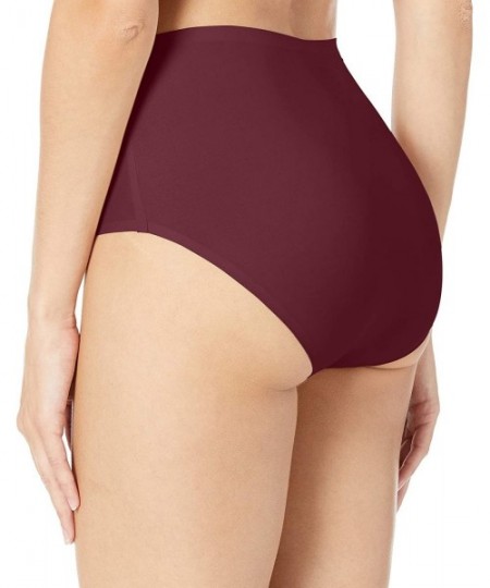 Panties Women's Smoothease Invisible Stretch VPL-Free Full Brief - Black Cherry - CD18M4HLY4N