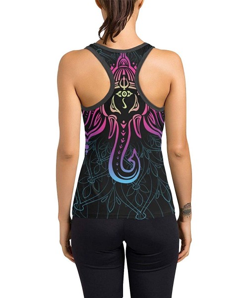 Camisoles & Tanks Women's Racerback Tank Top Special Design Hunting Cats Gym Workout - Mandala 33 - CF18T2MO9TT