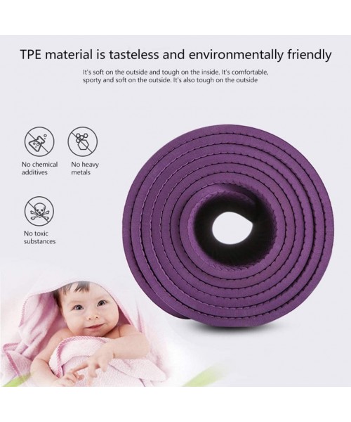 Tops Yoga Mat Classic Pro Yoga Mat TPE Eco Friendly Non Slip Fitness Exercise Mat - A - C4197YH82TU