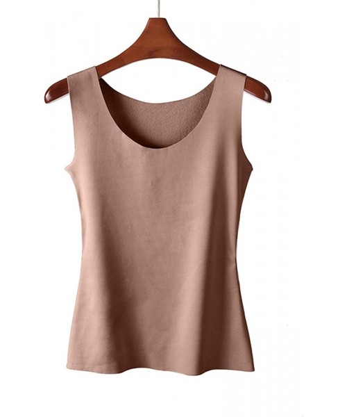 Thermal Underwear Warm Tops Thermal Underwear Top Women Sleeveless Slim Body Tank Tops - Sky Blue - C6193GTG30I