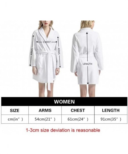 Robes Womens Bathrobe Short Long Sleeve Sleepwears Lounge Robes for Bridesmaid and Bride Knee-Length Pajama - Animal - CD197R...