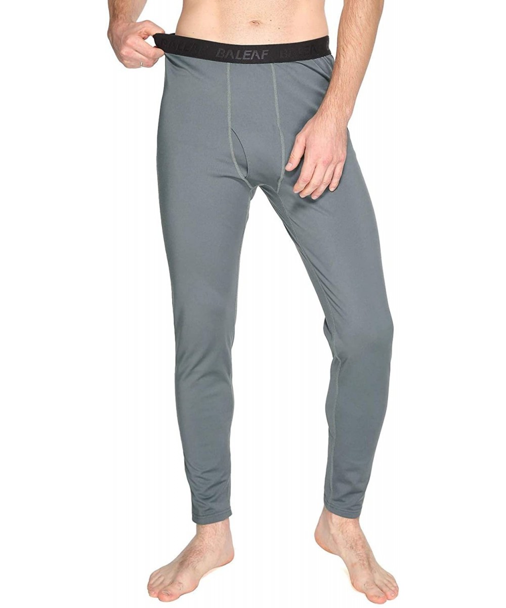 Thermal Underwear Men's Heavyweight Thermal Underwear Pants Fleece Lined Long Johns Baselayer Bottom - 2-grey - CU18XRH8G2X