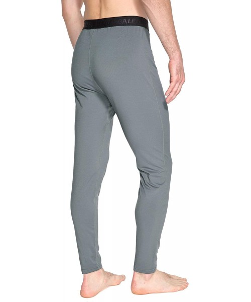 Thermal Underwear Men's Heavyweight Thermal Underwear Pants Fleece Lined Long Johns Baselayer Bottom - 2-grey - CU18XRH8G2X