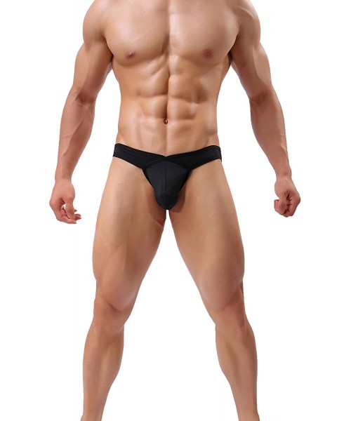 Briefs Mens Bikini Underwear Microfiber Soft Mesh Briefs Breathable - Mesh-4bk - CY18QMWCNRM