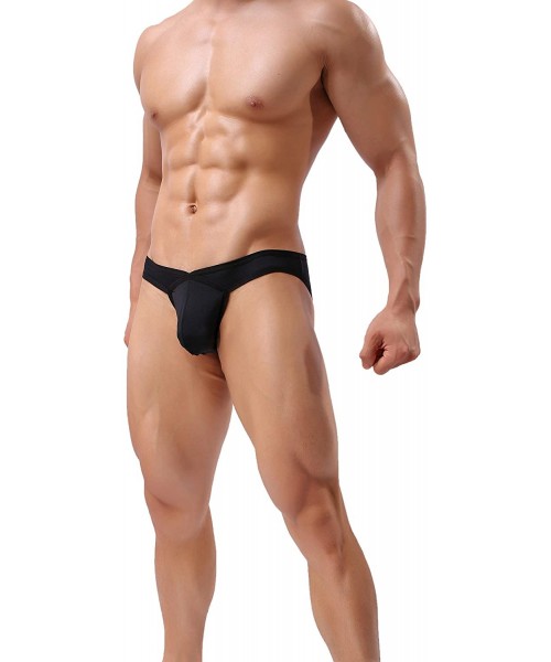 Briefs Mens Bikini Underwear Microfiber Soft Mesh Briefs Breathable - Mesh-4bk - CY18QMWCNRM