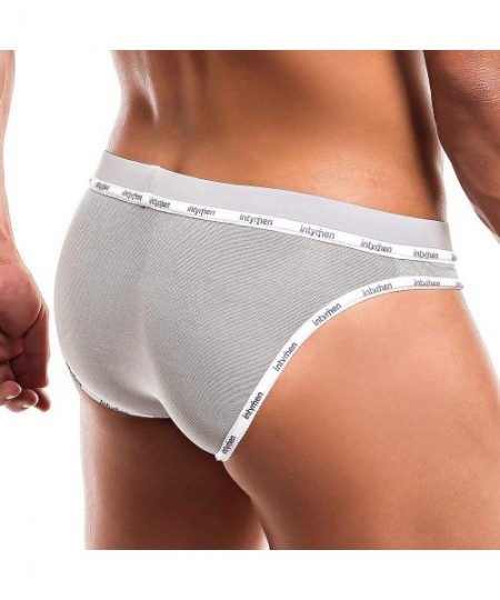 Bikinis Ero BikLow Rise High Cut Sexy Designer Mens Sheer Underwear - Grey - CG190AOLGS8