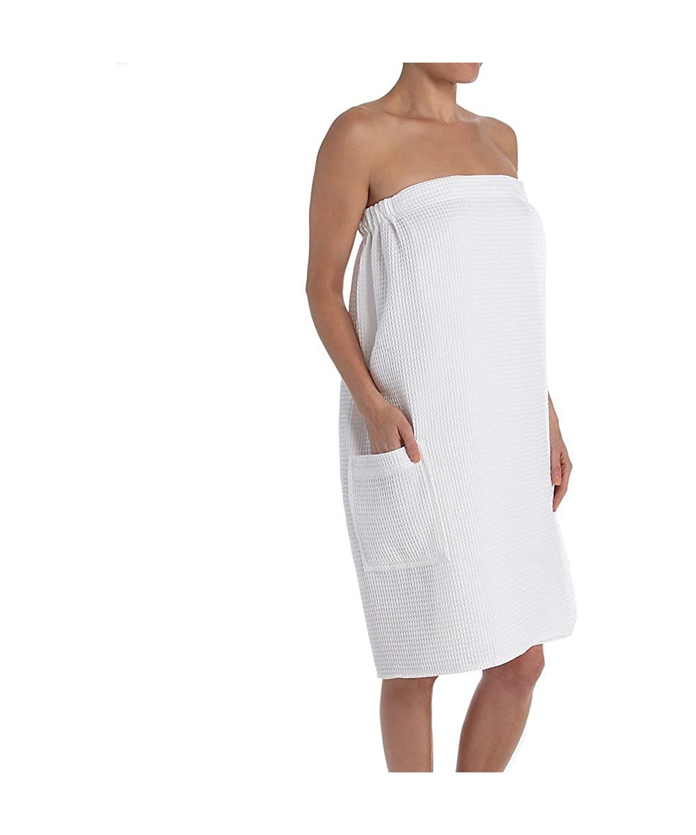 Robes Shower Wrap - White - C211HXZMDCZ