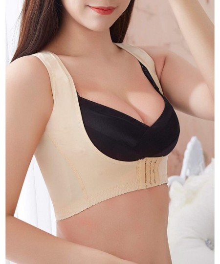 Shapewear Women Posture Corrector Back Brace Push up Bra Back Chest Support Sleeveless Tank Top - 1 Beige - CZ18W43HHXC