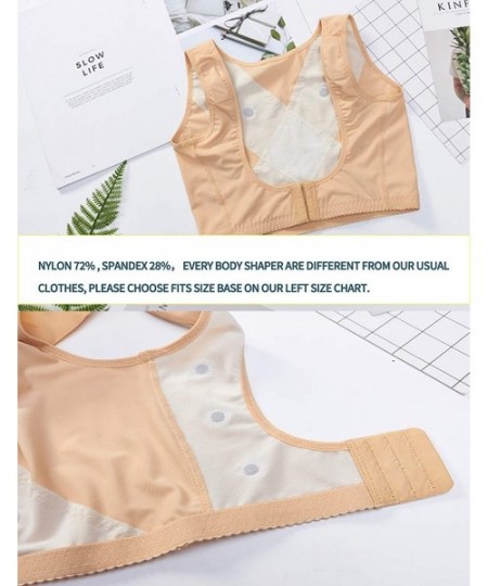 Shapewear Women Posture Corrector Back Brace Push up Bra Back Chest Support Sleeveless Tank Top - 1 Beige - CZ18W43HHXC