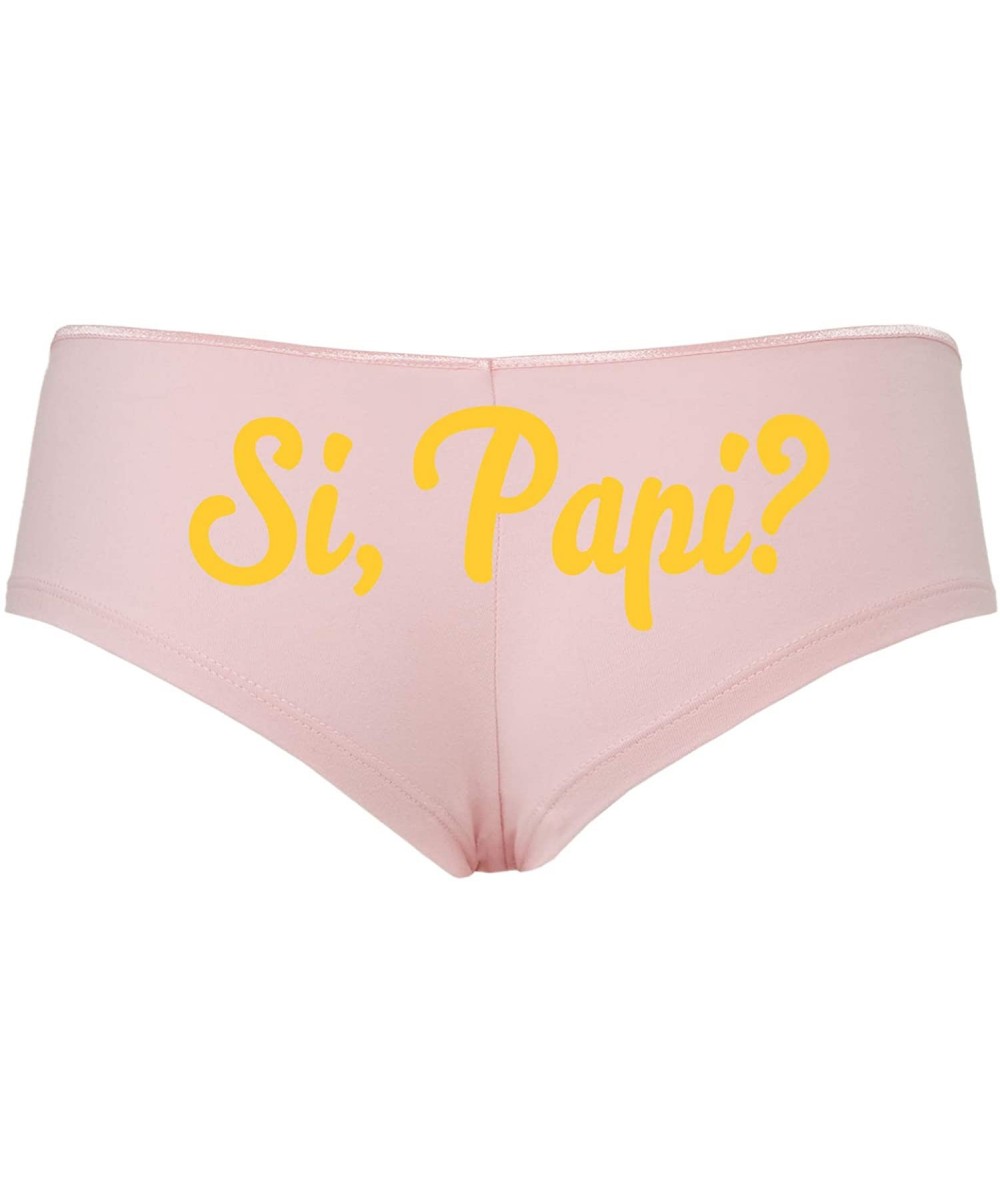 Panties Si Papi Yes Daddy DDLG Spanish Sexy Latina Hot Boyshort - Yellow - C618SUUNKHA