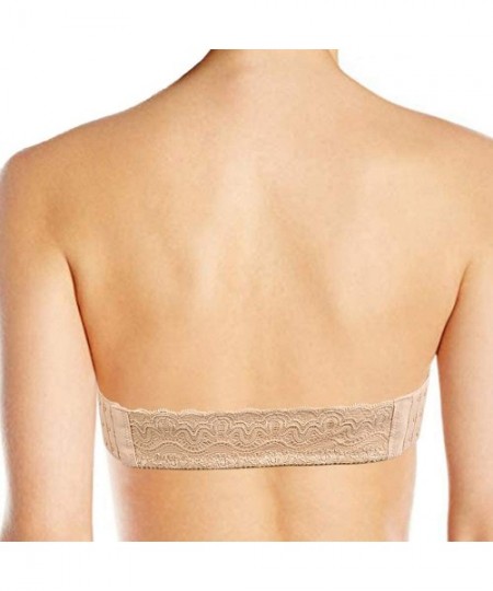 Bras Women's Plus Size Strapless Bra Lightly Lined Underwire Multiway Bras with Invisible Straps - Beige - CZ18T63QWX0