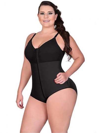 Shapewear Women's Shapewear Waist Slimming Open-Bust Underwear Butt Lifter Zip Plus Size L-6XL - Black - C418XMOZXIX