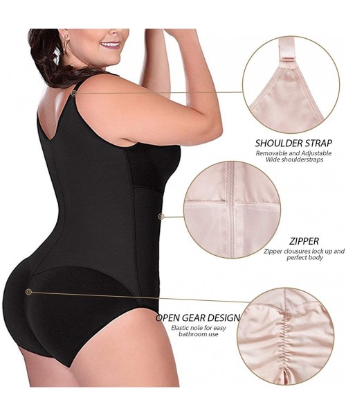 Shapewear Women's Shapewear Waist Slimming Open-Bust Underwear Butt Lifter Zip Plus Size L-6XL - Black - C418XMOZXIX