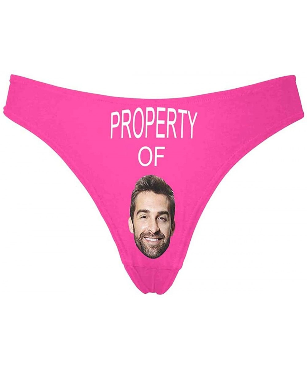 Panties Custom Property of White Women's Funny Face Photo Thong Underpants Briefs(XS-XXXL) - Multi 04 - CN18WO8LCYA