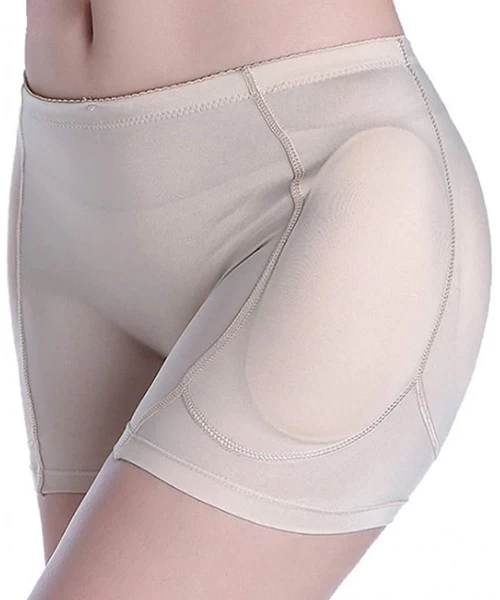 Shapewear Women Fake Ass Hip Butt Lifter Pads Enhancers Control Panties Removable Padded - Beige - CF1900Y5THA