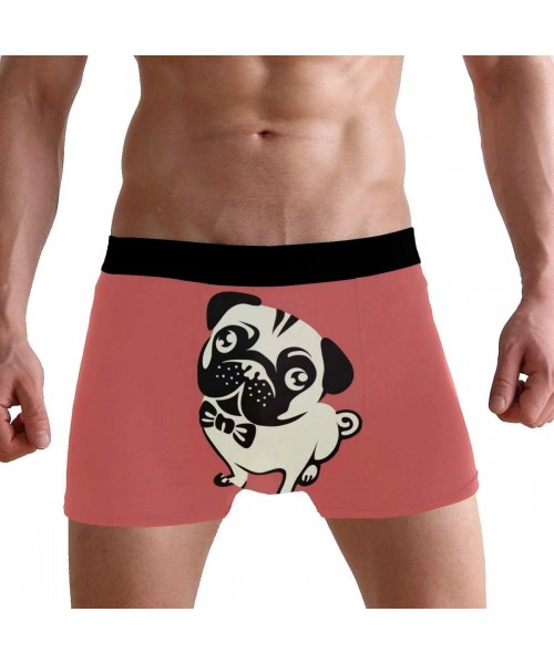 Boxer Briefs Mens Boxer Briefs Underwear Gay Marriage Breathable Pouch Soft Underwear - Cute Unique Pug - CF1927TYKON