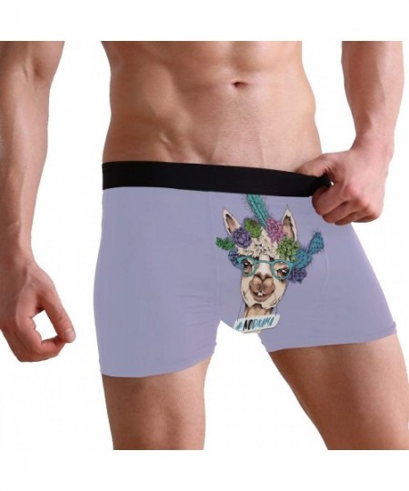 G-Strings & Thongs Men's Boxers Briefs Men Boxer Shorts Mens Trunks Good Friends are Like Stars - Cacti Flowers Portrait of N...