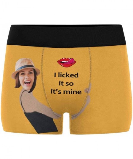 Boxer Briefs Personalized Face Man Boxer Briefs with Wife's Face Lip with Tongue It's Mine - Color7 - CM190LDNYGG