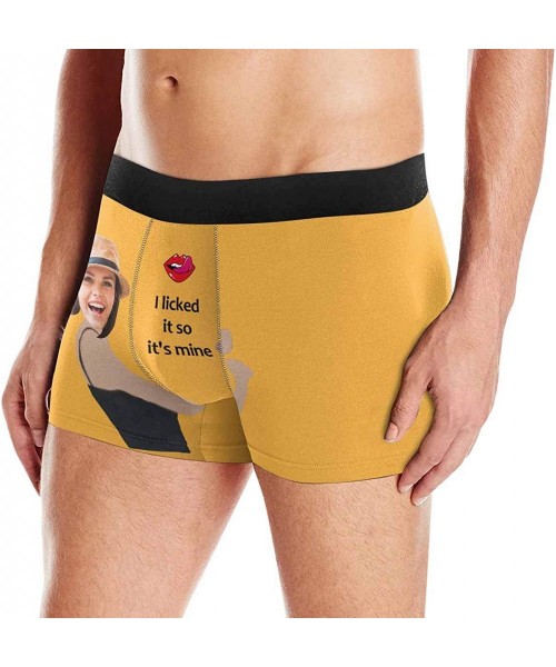 Boxer Briefs Personalized Face Man Boxer Briefs with Wife's Face Lip with Tongue It's Mine - Color7 - CM190LDNYGG