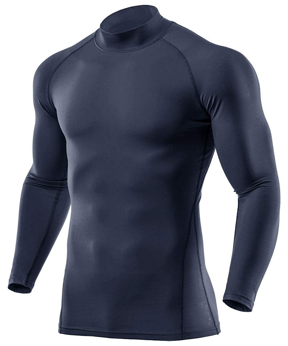 Thermal Underwear Men's Thermal Long Sleeve Compression Shirts- Mock Winter Sports Base Layer Top- Active Running Shirt - Sin...