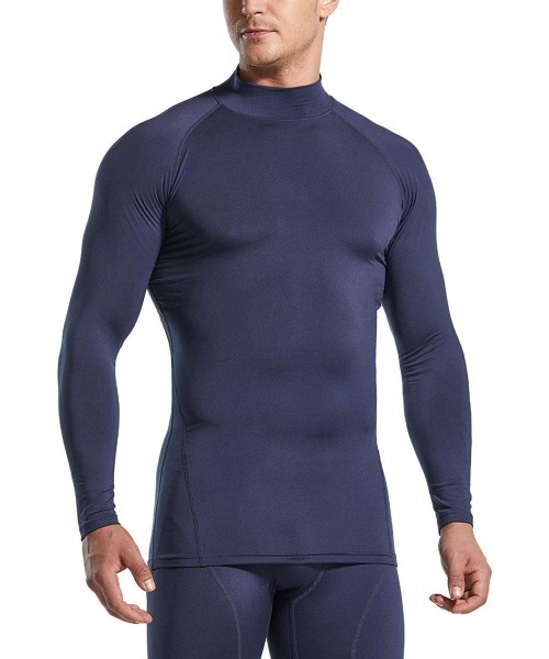 Thermal Underwear Men's Thermal Long Sleeve Compression Shirts- Mock Winter Sports Base Layer Top- Active Running Shirt - Sin...