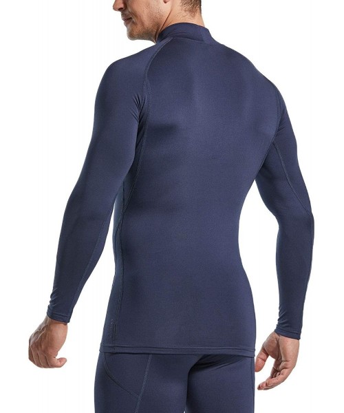 Thermal Underwear Men's Thermal Long Sleeve Compression Shirts- Mock Winter Sports Base Layer Top- Active Running Shirt - Sin...