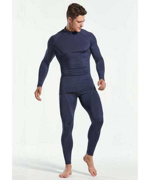 Thermal Underwear Men's Thermal Long Sleeve Compression Shirts- Mock Winter Sports Base Layer Top- Active Running Shirt - Sin...