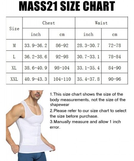 Shapewear Mens Shapewear Tank Top Lumbar Back Support Liposuction Compression Garment Control Top Underwear - White-sleeveles...