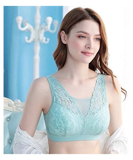 Slips Women Adjustable All Day Cooling&Comfort Wire-Free Lift and Support Reshape Bra - Green - CM18YHHIKM7