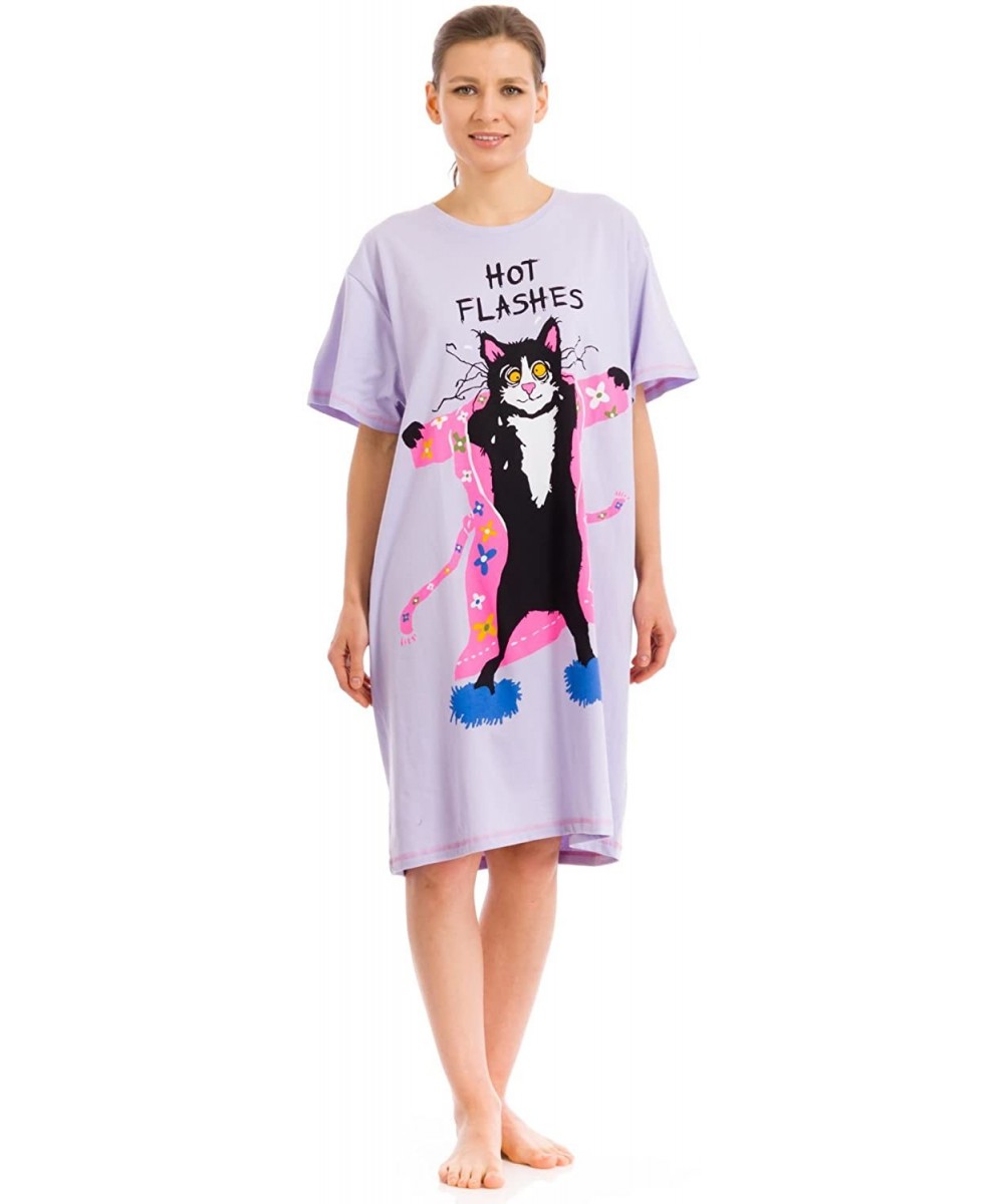 Nightgowns & Sleepshirts Women's Cats & Dogs Sleepshirts - Hot Flashes - C8117WZONL5