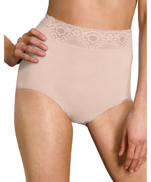 Panties Women's Lacy Skamp Brief Panty Number 2744 (2- 3 and 4 Packs) - 2 Pack Nude - CI193M4C60S