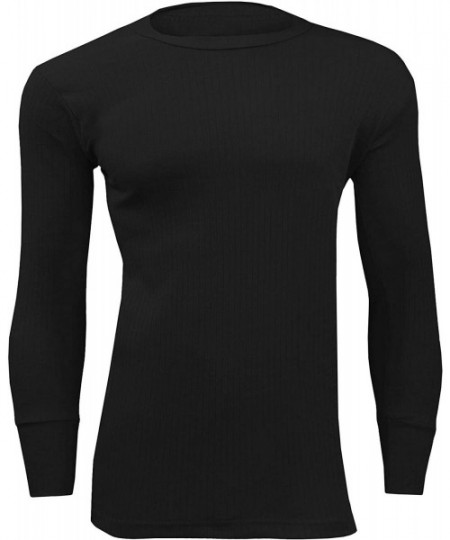 Thermal Underwear Mens Thermal Warm Long Johns Top T-Shirt Long Sleeve Short Sleeve Underwear Set Size Small -2XL - Long Slee...