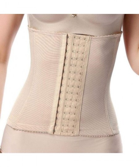 Shapewear Women's Body Shaper Latex Waist Trainer Corset Long Torso Weight Loss 4 Hook - Khaki - C818UYWUCEL