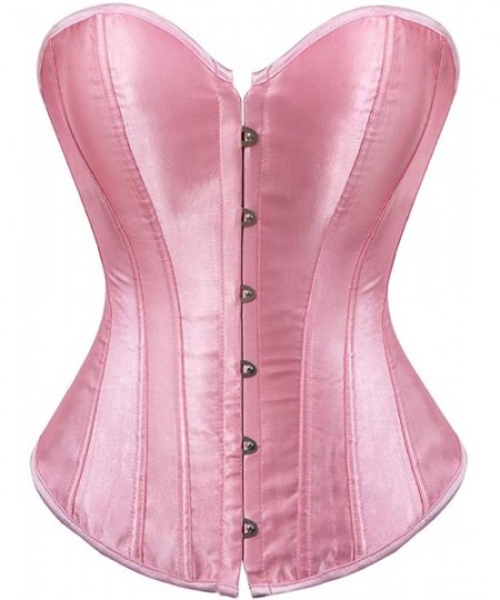 Bustiers & Corsets Corsets for Women Plus Size Black Corset Sexy Bustier Corset Top Lingerie - Pink - CF18XNN4MYD