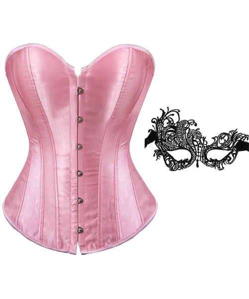 Bustiers & Corsets Corsets for Women Plus Size Black Corset Sexy Bustier Corset Top Lingerie - Pink - CF18XNN4MYD