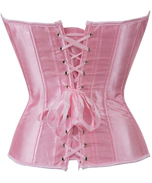 Bustiers & Corsets Corsets for Women Plus Size Black Corset Sexy Bustier Corset Top Lingerie - Pink - CF18XNN4MYD