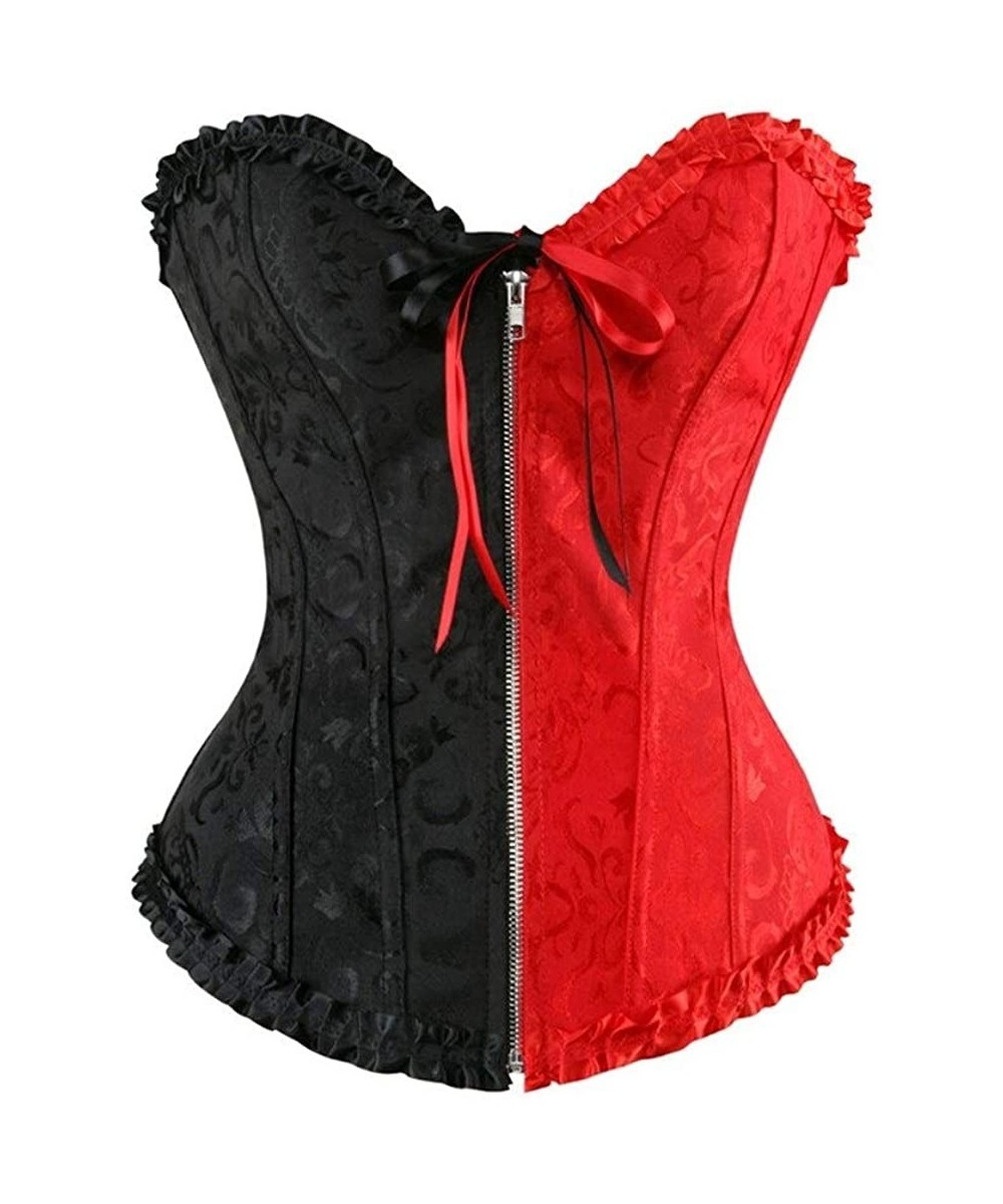 Bustiers & Corsets Corset Ladies' Sexy Bodice Lingerie Comfortable and Soft Tight-Fitting Tight-Fitting Belt a (BlackRed Size...