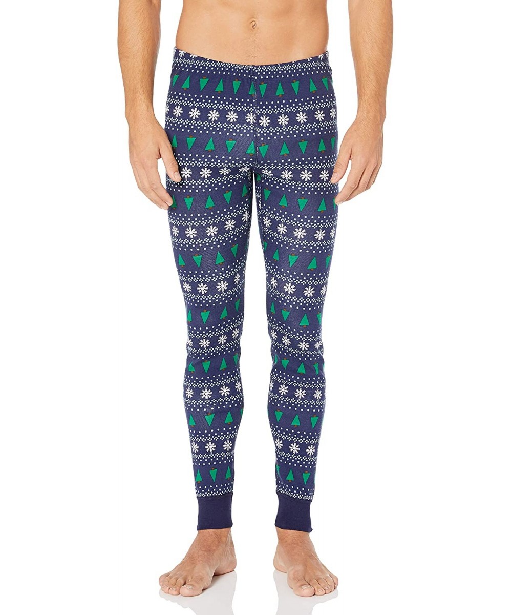 Tops Organic Unisex Adult Pajama- Holiday Family Matching - Winter Fair Isle - Bottom - C318XY3L9ZK